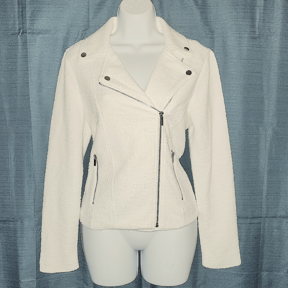 Nine West | White Textured Jacket - Picture 4 of 6